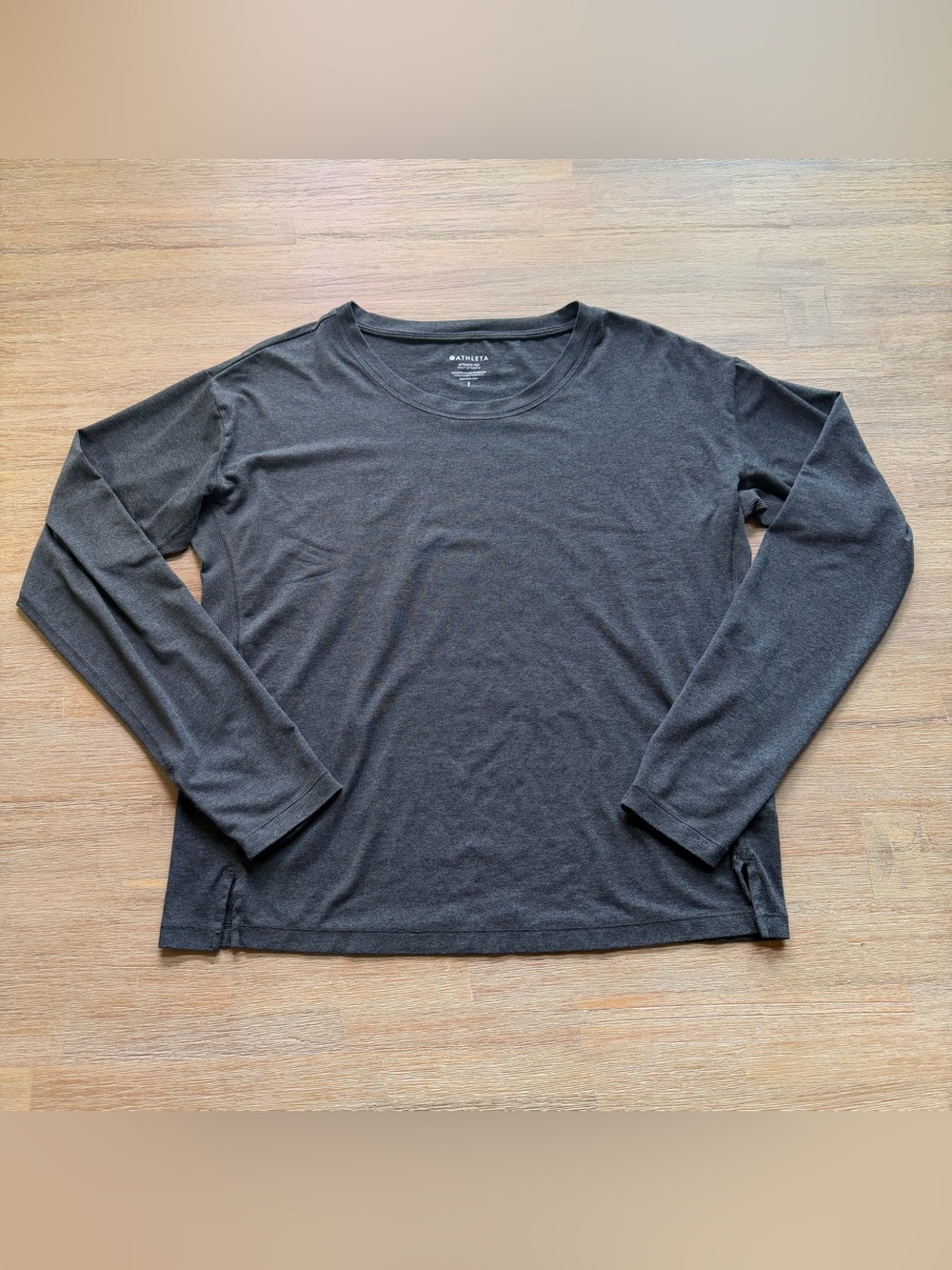 Athleta | Women’s Uptempo Long-Sleeve Crewneck Shirt | S | Charcoal